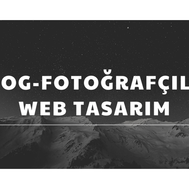 Blog-Fotoğrafçılık Web Tasarım