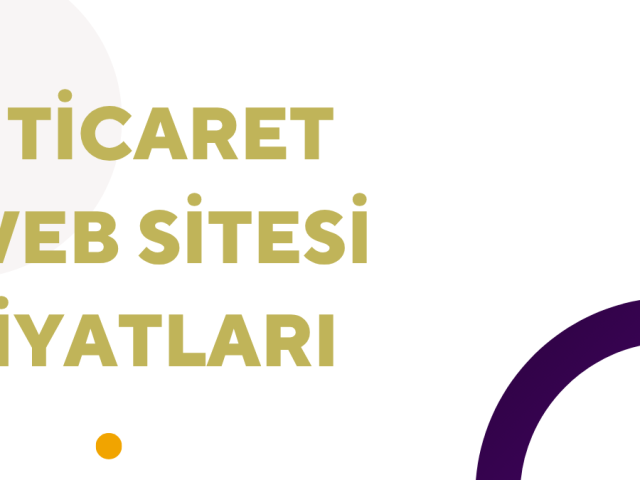 E Ticaret Web Sitesi Fiyatları
