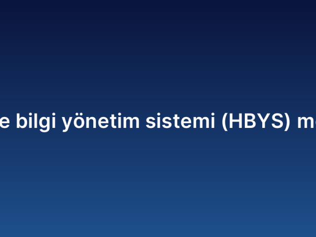 Hastane bilgi yönetim sistemi (HBYS) modülleri