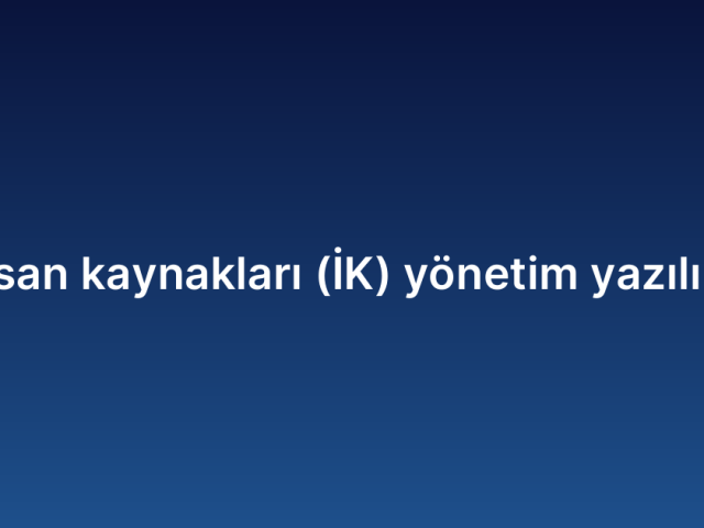İnsan kaynakları (İK) yönetim yazılımı