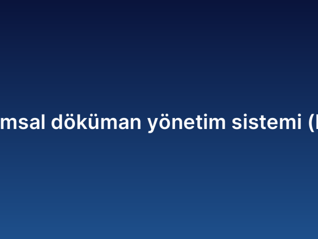 Kurumsal döküman yönetim sistemi (DYS)