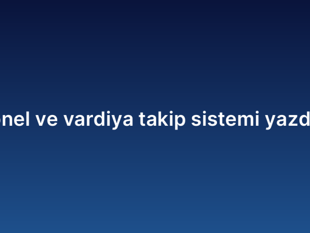 Personel ve vardiya takip sistemi yazdırmak