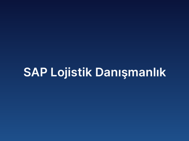 SAP Lojistik Danışmanlık