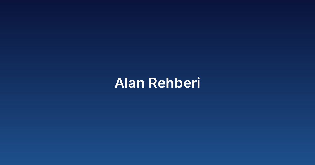 Alan Rehberi