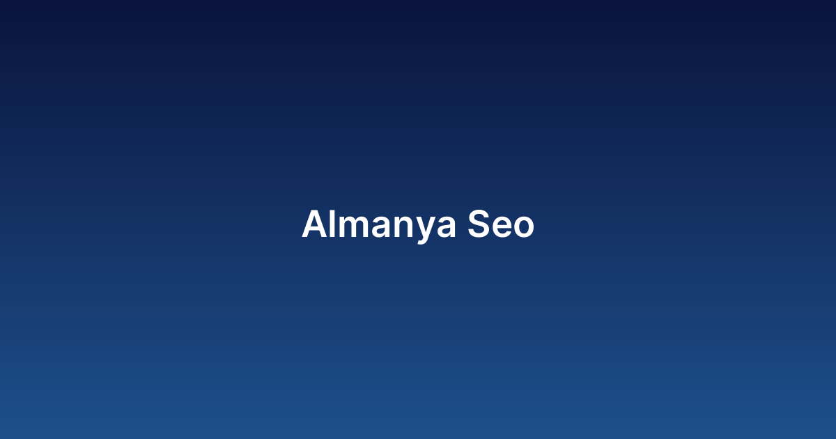 Almanya Seo