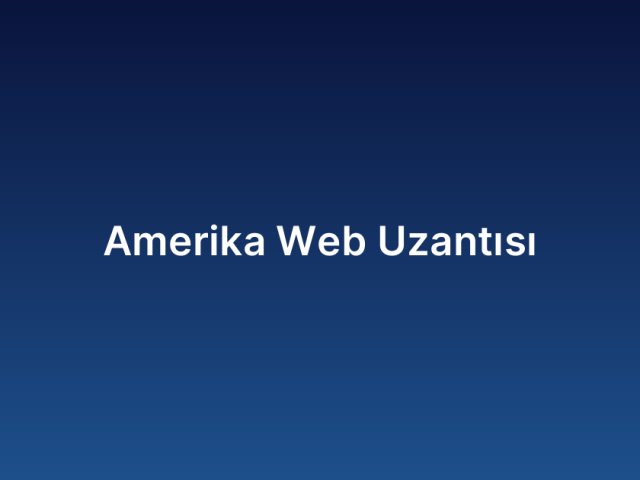 Amerika Web Uzantısı
