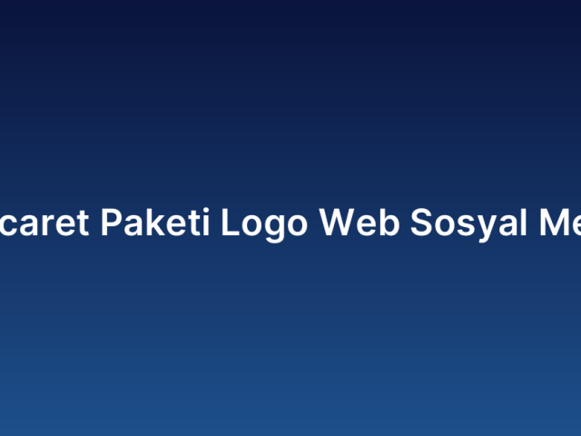 E-Ticaret Paketi Logo Web Sosyal Medya