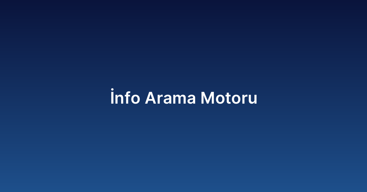 İnfo Arama Motoru