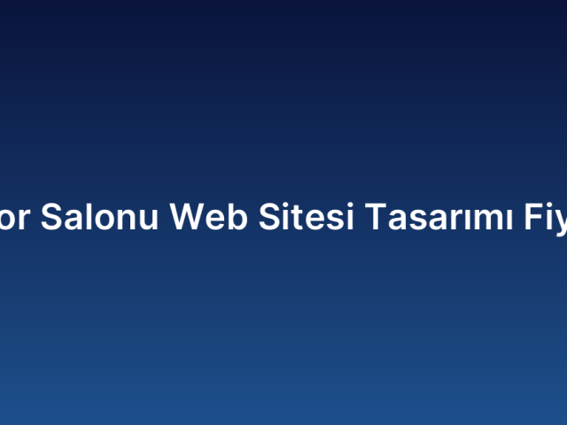 Spor Salonu Web Sitesi Tasarımı Fiyatı
