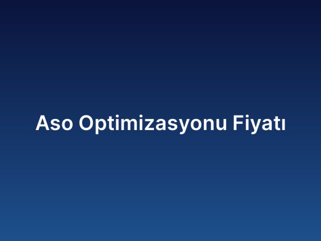 Aso Optimizasyonu Fiyatı