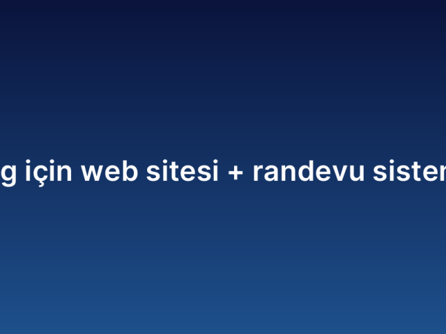Psikolog için web sitesi randevu sistemi fiyatı