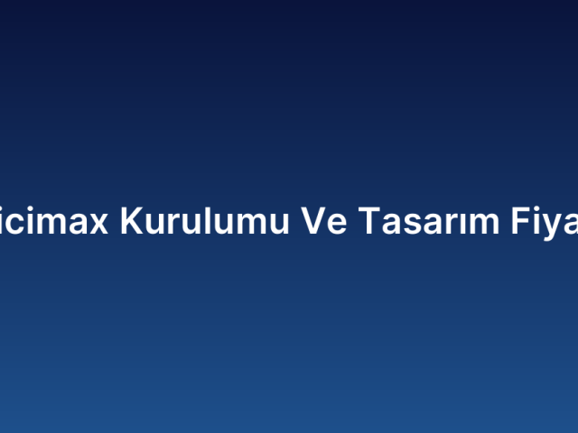 Ticimax Kurulumu Ve Tasarım Fiyatı