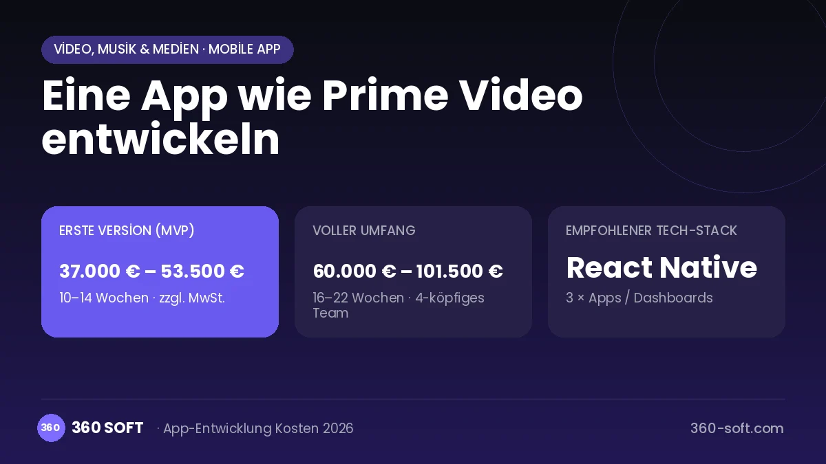Eine App wie Prime Video entwickeln