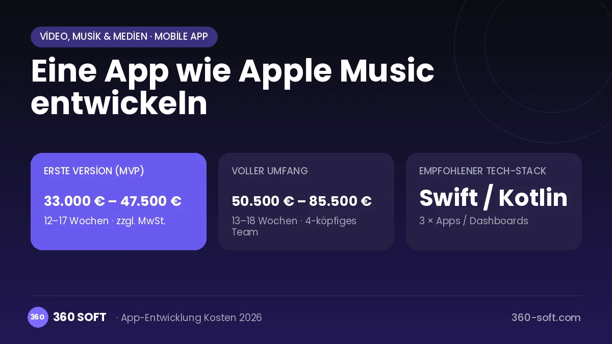Eine App wie Apple Music entwickeln