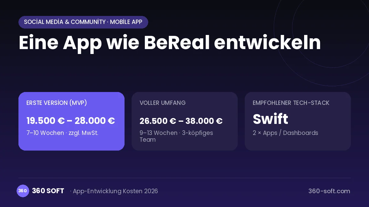 Eine App wie BeReal entwickeln