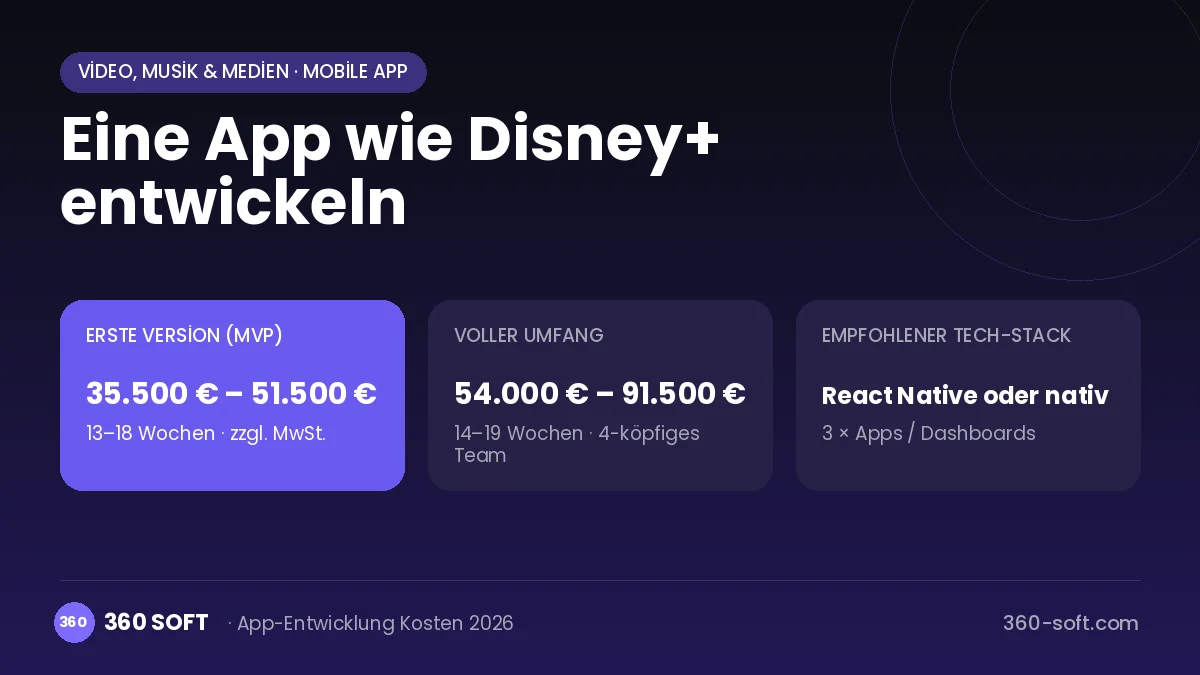 Eine App wie Disney+ entwickeln