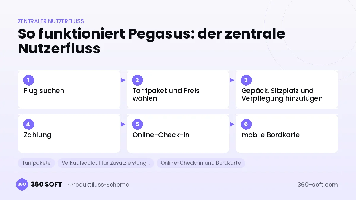 So funktioniert Pegasus: der zentrale Nutzerfluss