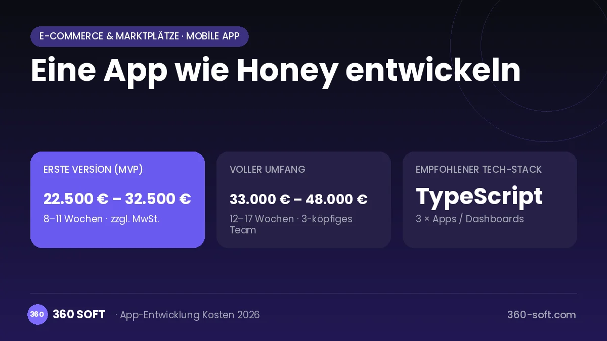 Eine App wie Honey entwickeln