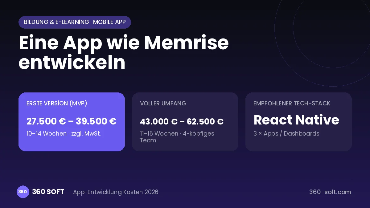 Eine App wie Memrise entwickeln