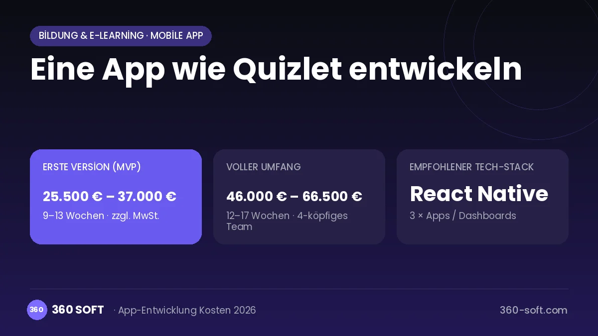 Eine App wie Quizlet entwickeln