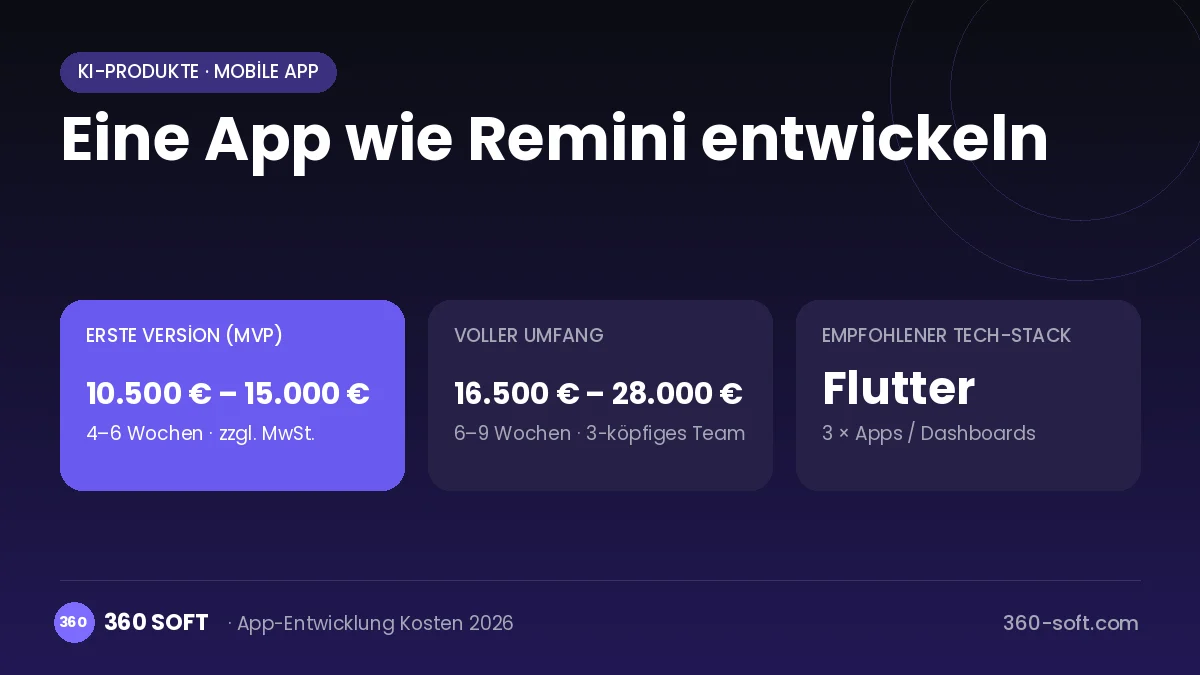 Eine App wie Remini entwickeln