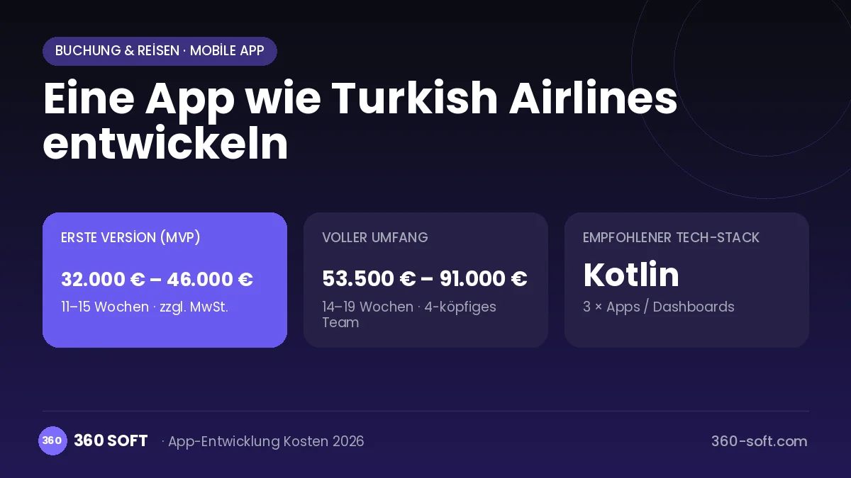 Eine App wie Turkish Airlines entwickeln