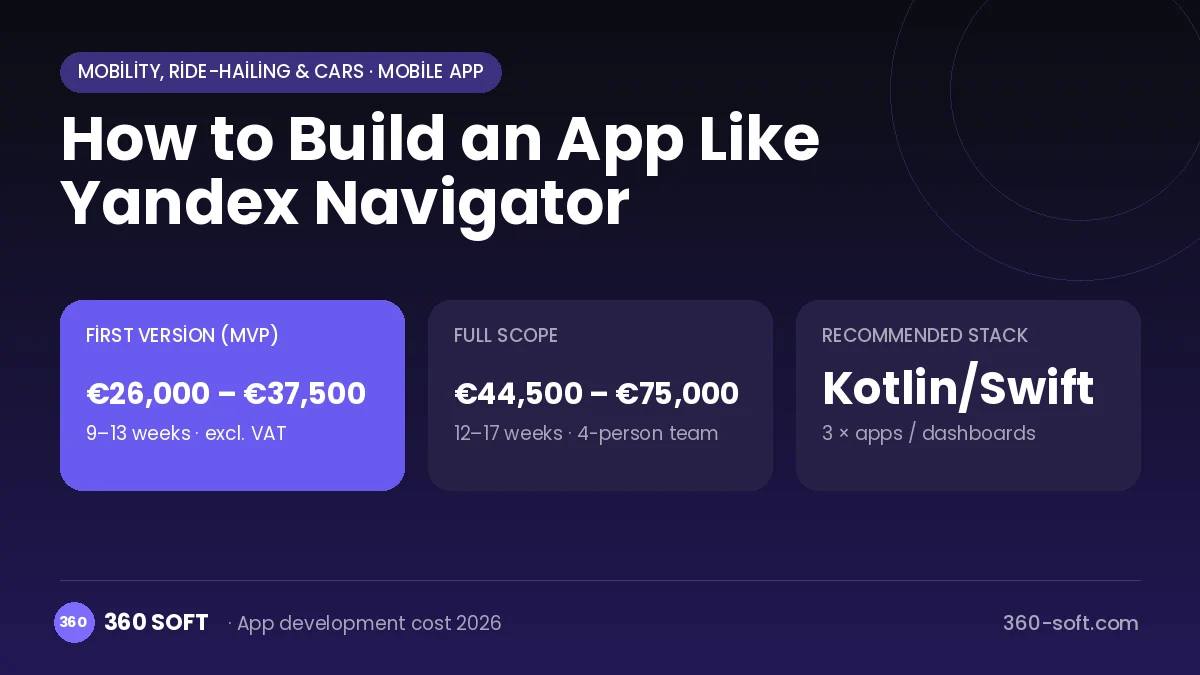 How to Build an App Like Yandex Navigator