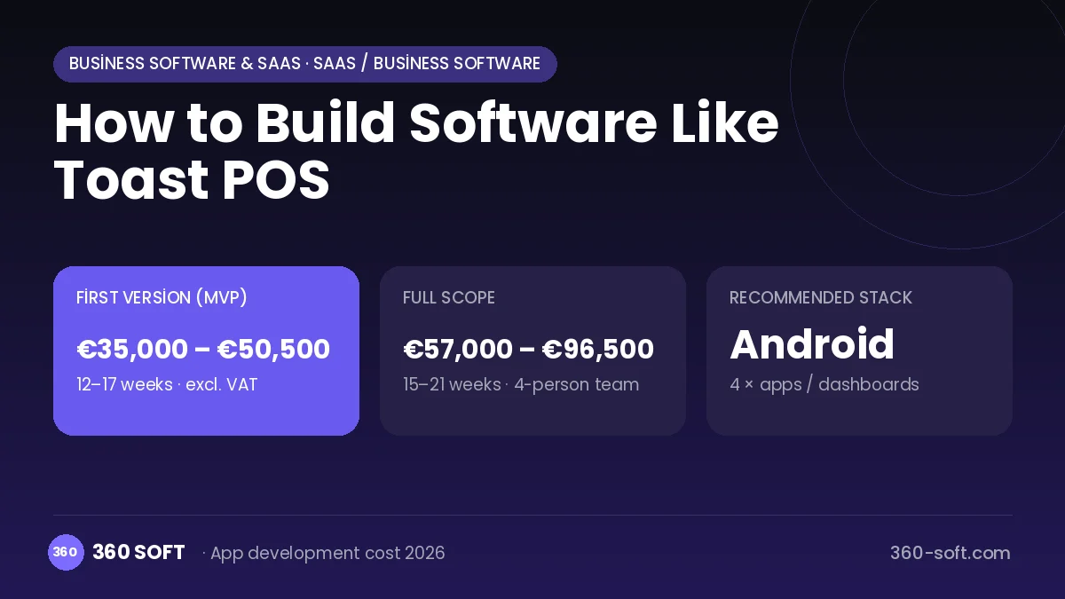 How to Build Software Like Toast POS