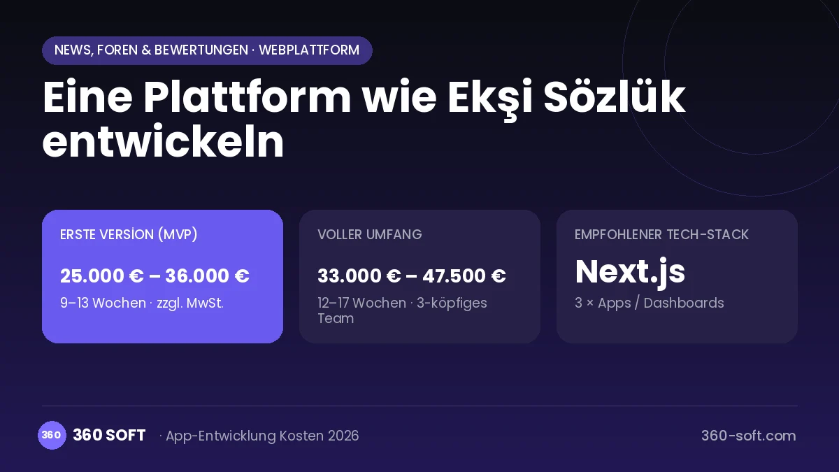 Eine Plattform wie Ekşi Sözlük entwickeln