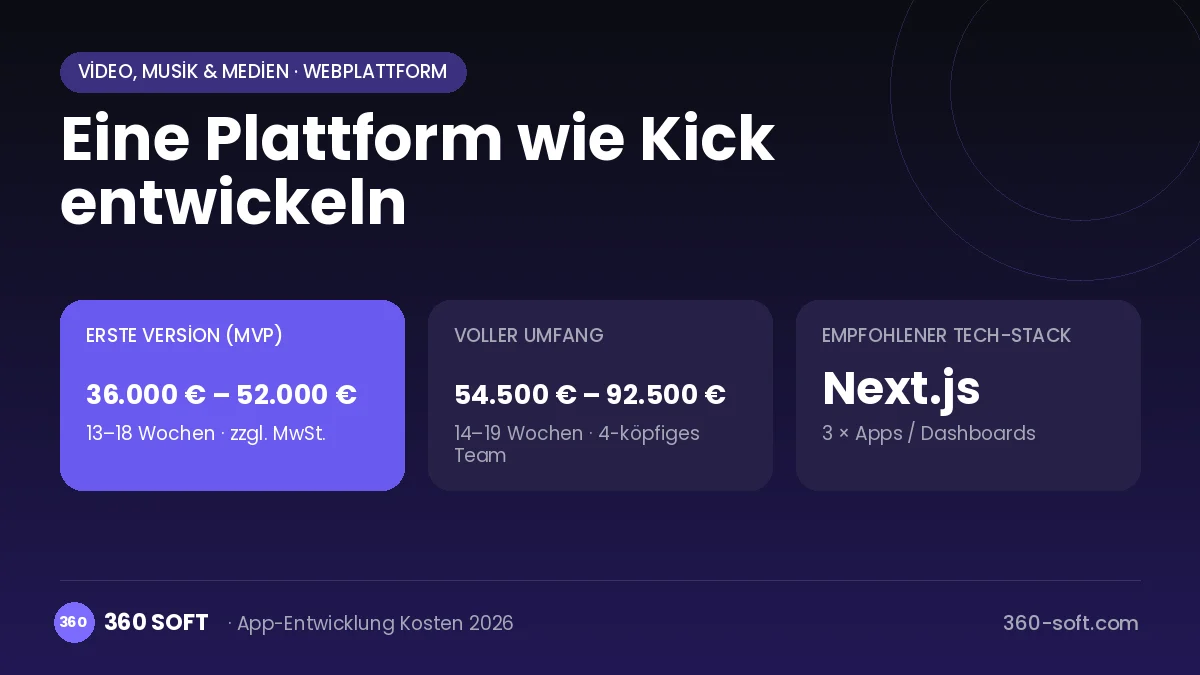 Eine Plattform wie Kick entwickeln