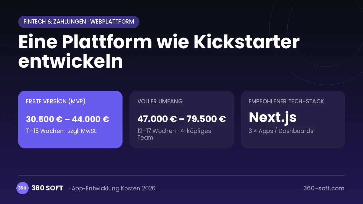 Eine Plattform wie Kickstarter entwickeln