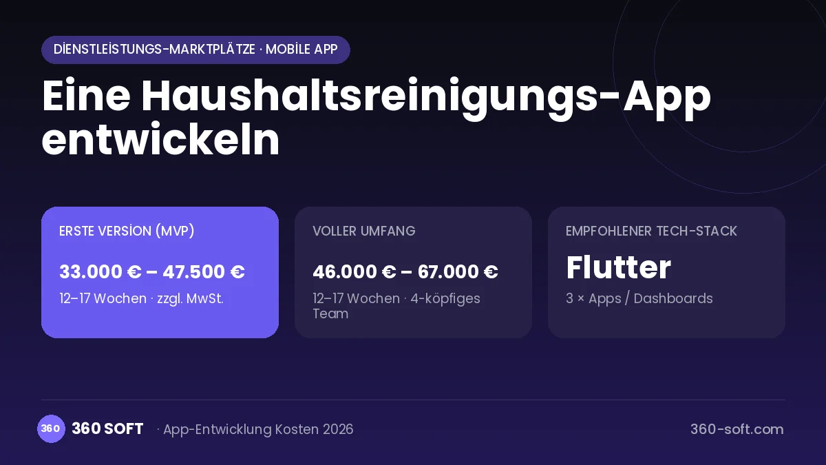 Eine Haushaltsreinigungs-App entwickeln
