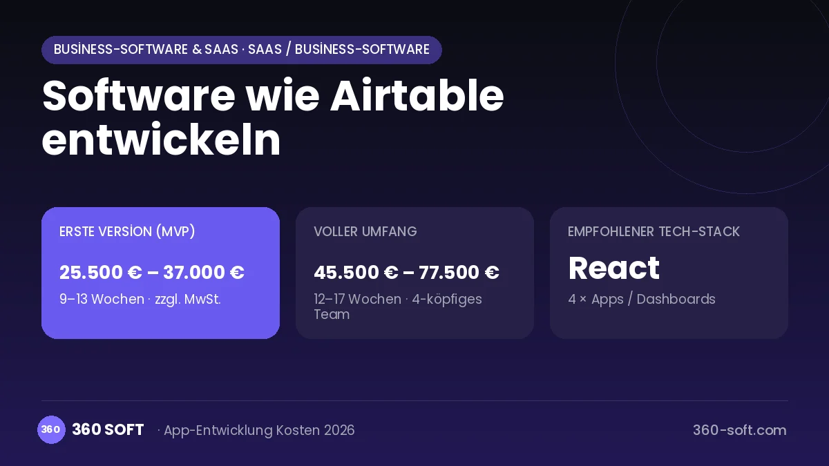Software wie Airtable entwickeln