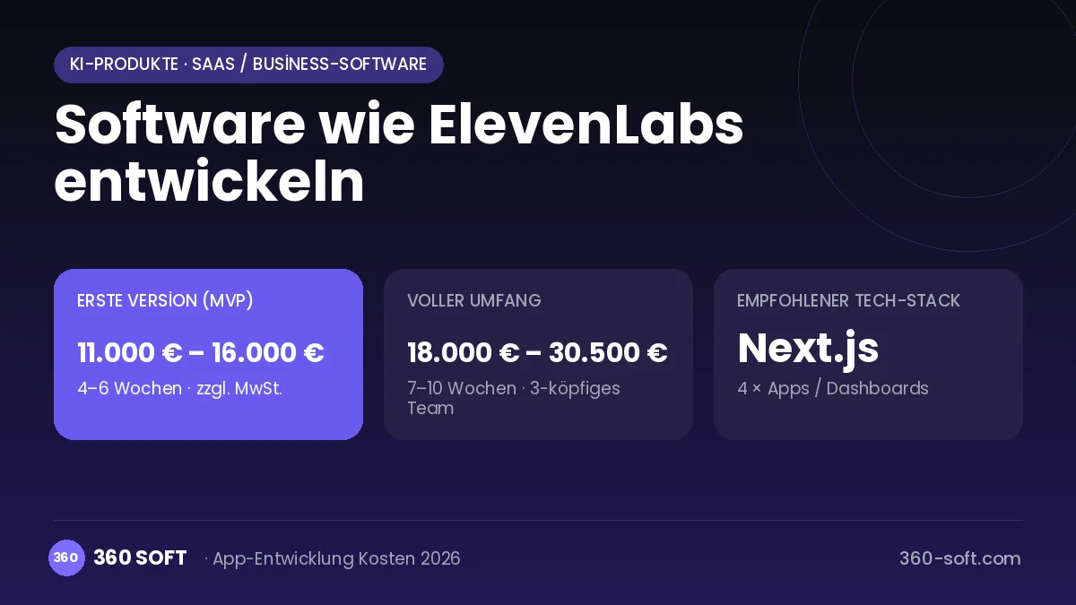 Software wie ElevenLabs entwickeln