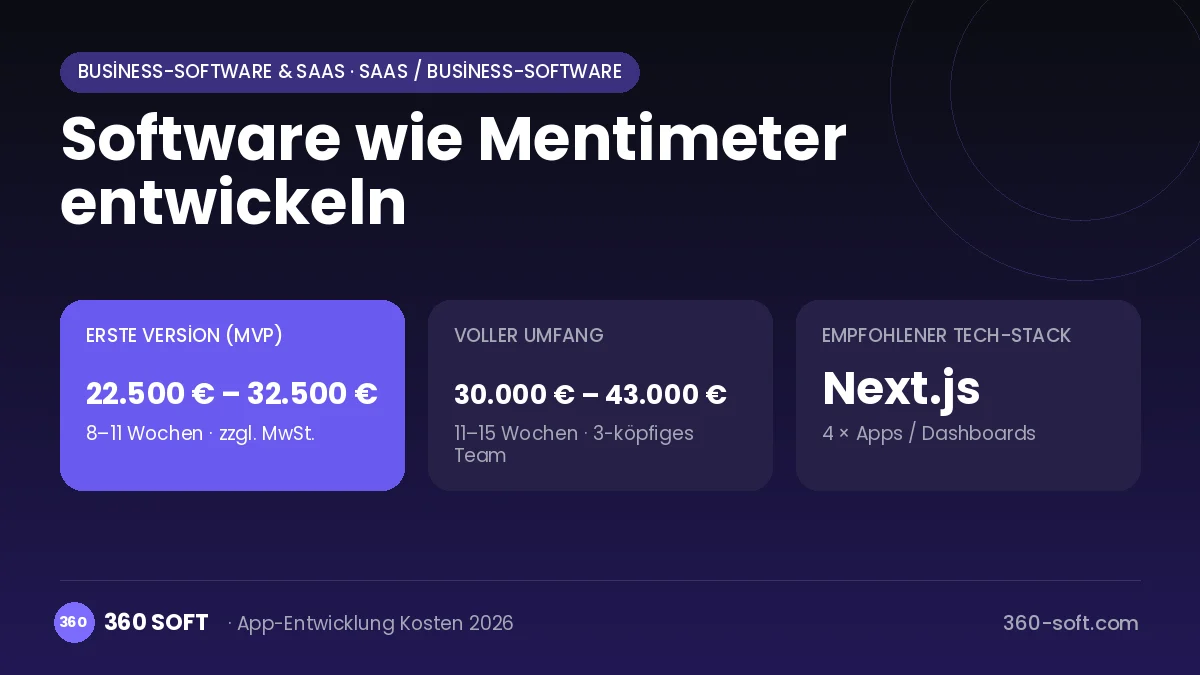 Software wie Mentimeter entwickeln