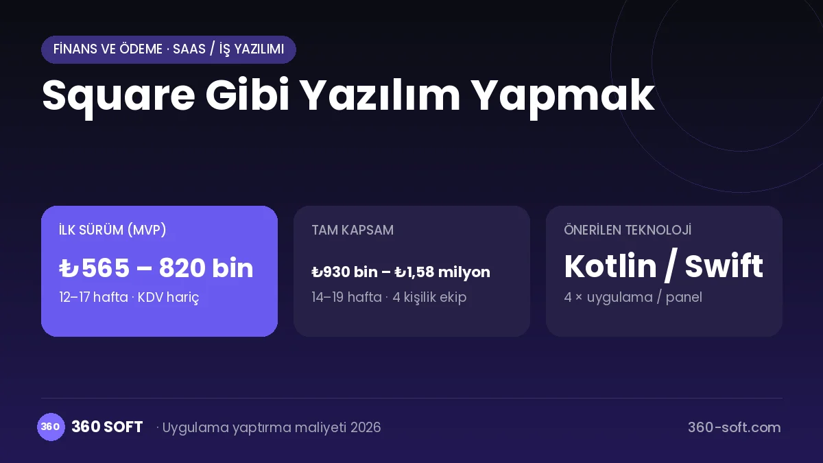 Square Gibi Yazılım Yapmak