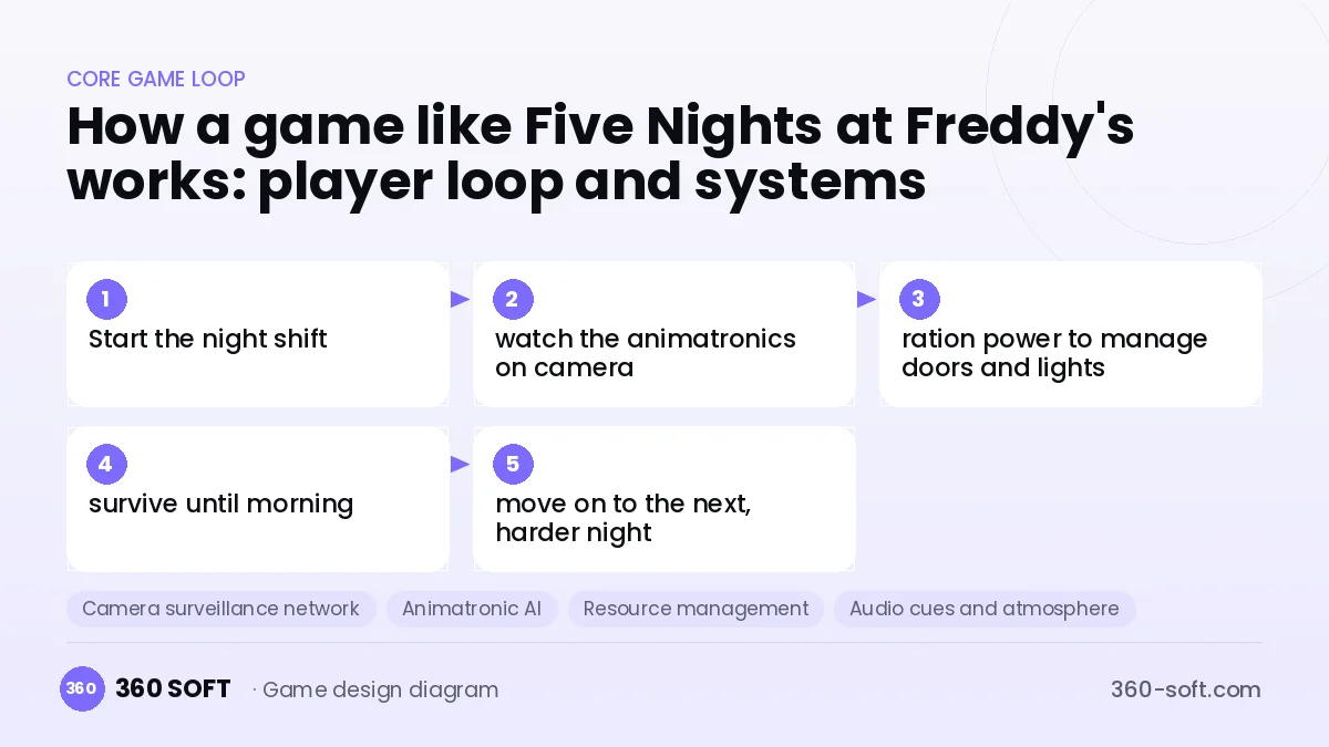 Systems you need to build a game like Five Nights at Freddy's