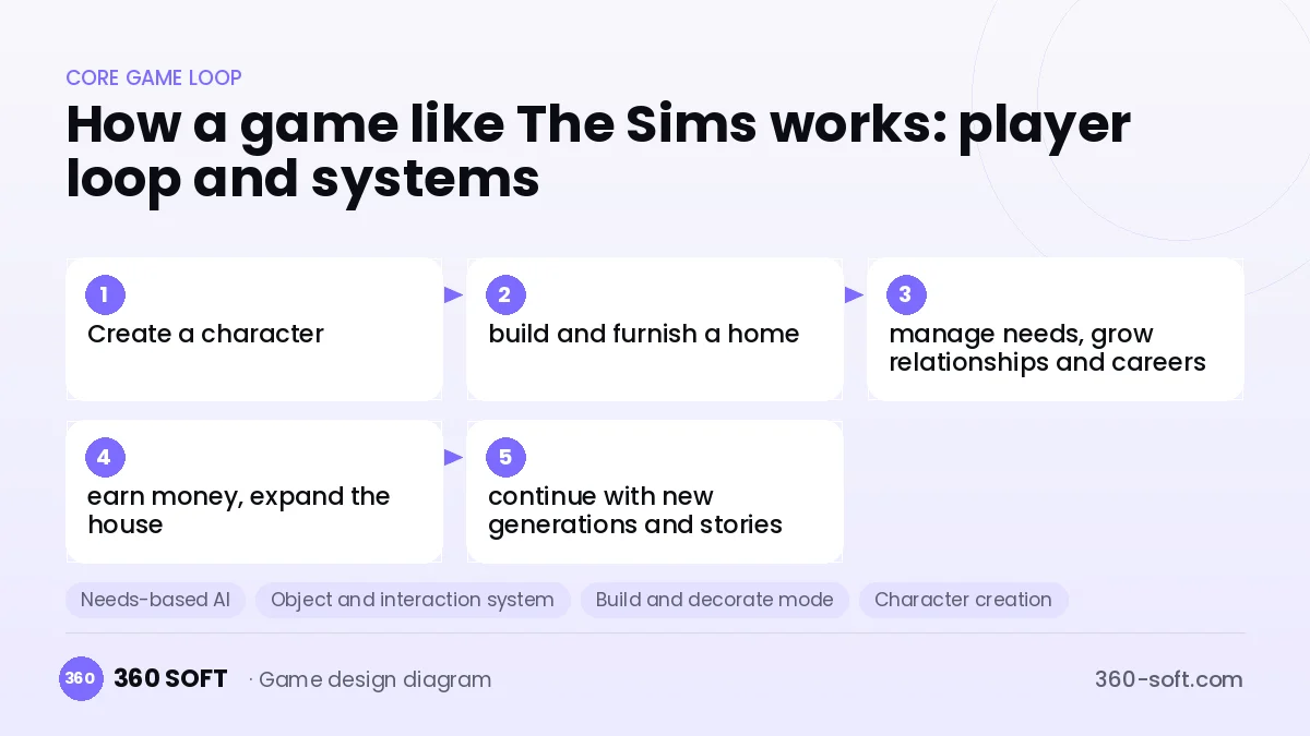 Systems you need to build a game like The Sims