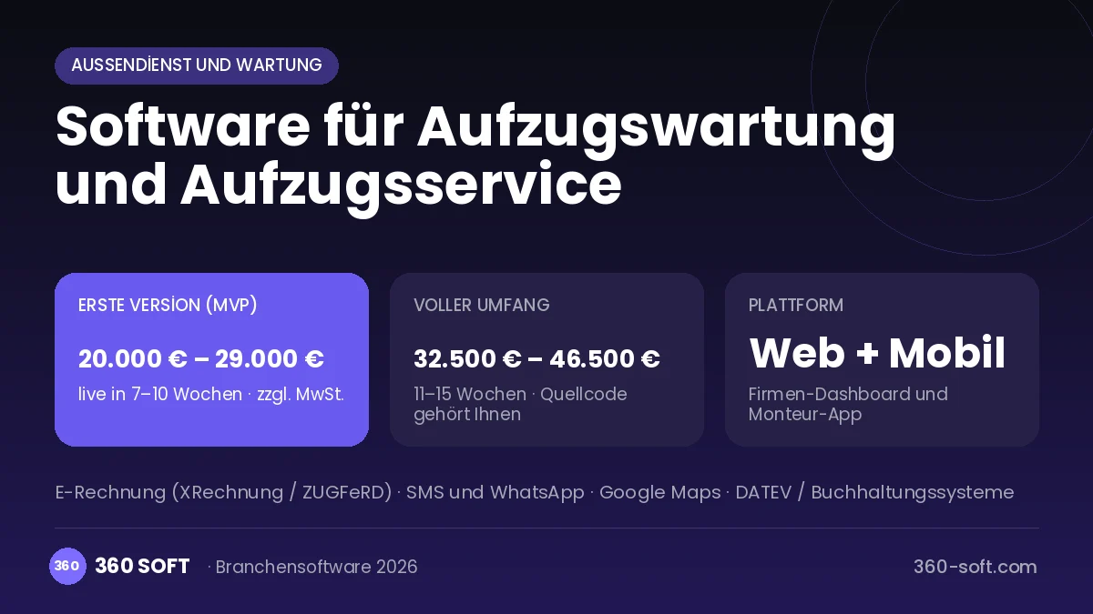 Software für Aufzugswartung und Aufzugsservice