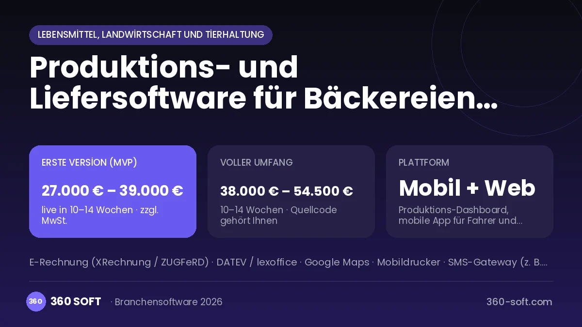 Produktions- und Liefersoftware für Bäckereien und Backwaren