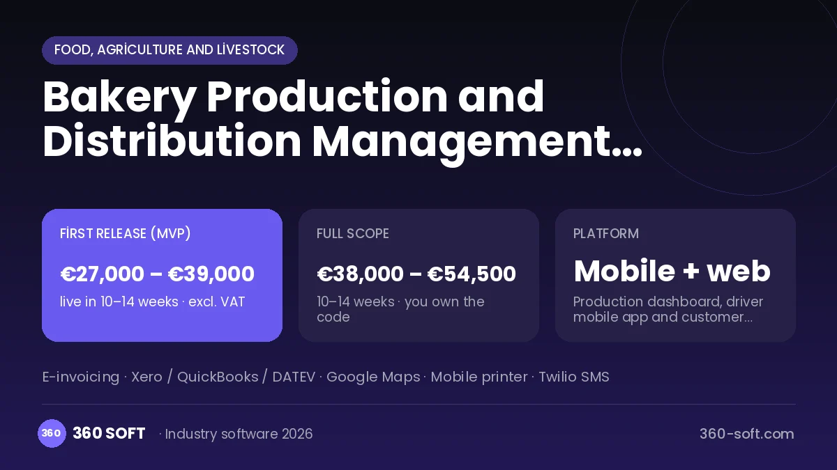 Bakery Production and Distribution Management Software