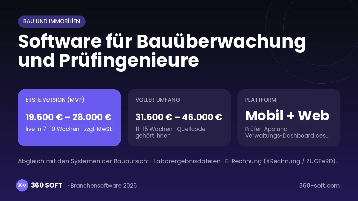 Software für Bauüberwachung und Prüfingenieure