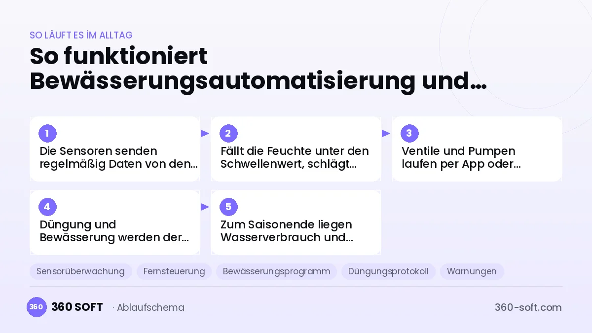 Bewässerungsautomatisierung und Feldüberwachung