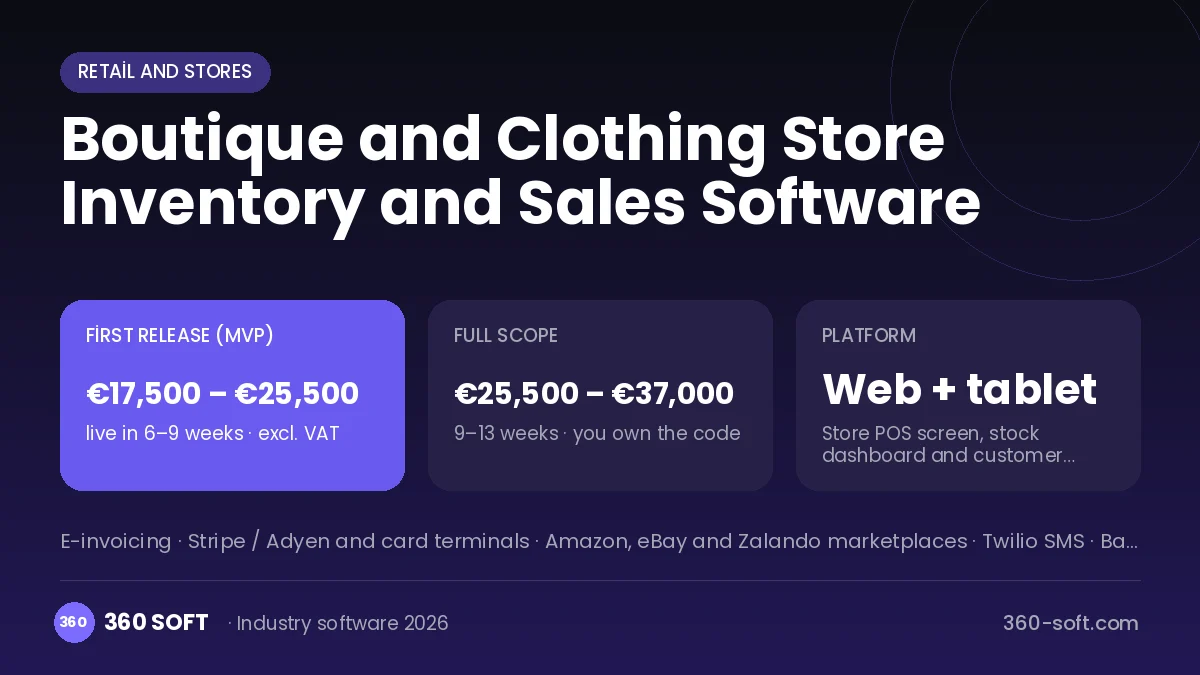 Boutique and Clothing Store Inventory and Sales Software