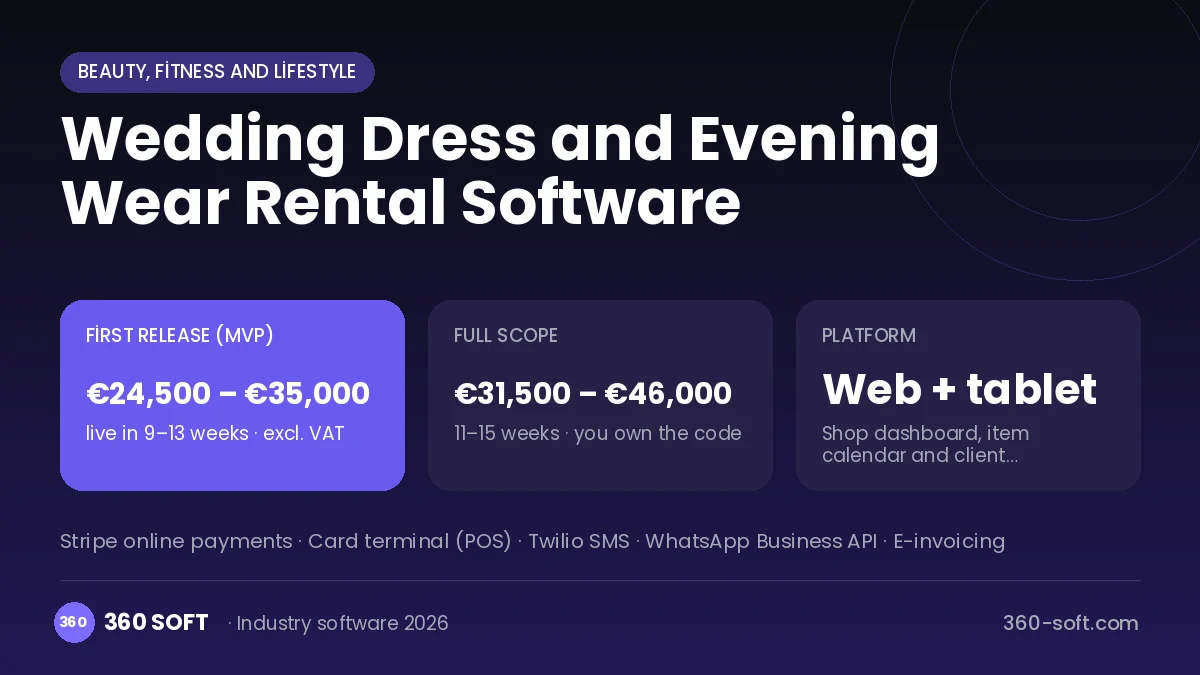 Wedding Dress and Evening Wear Rental Software