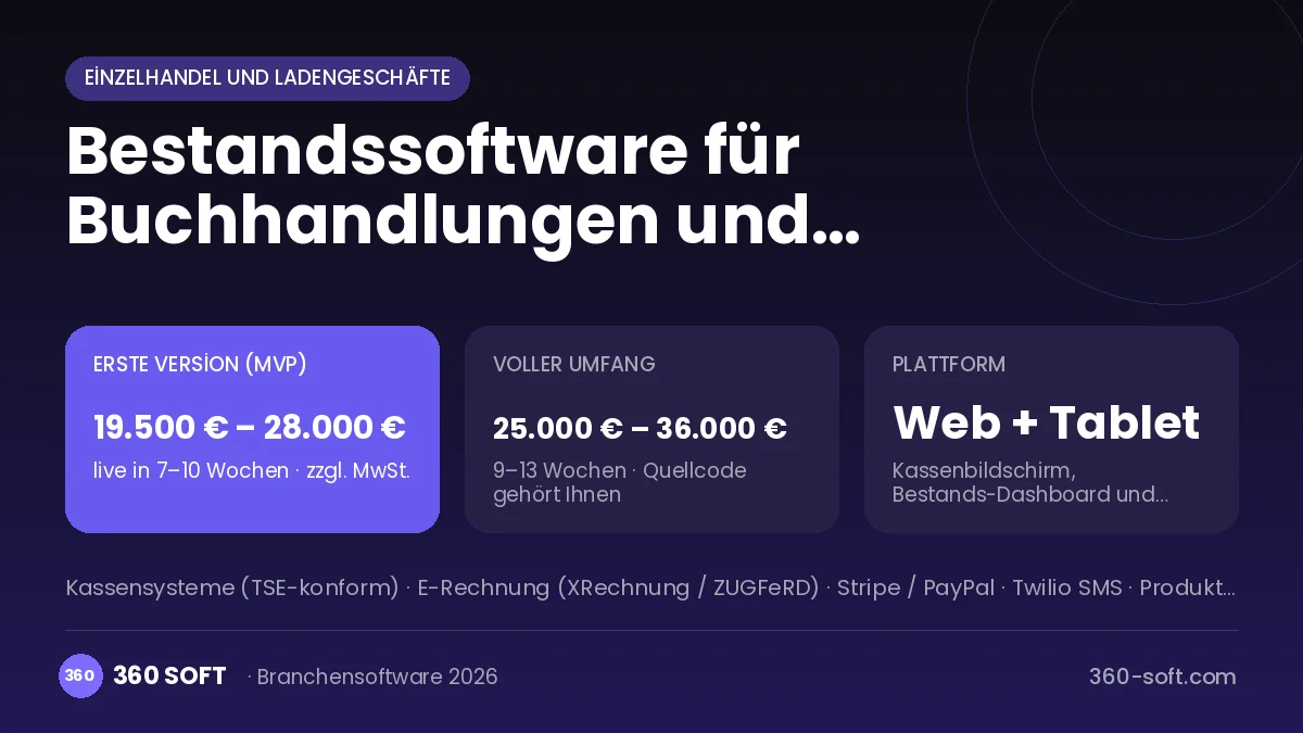 Bestandssoftware für Buchhandlungen und Schreibwarengeschäfte