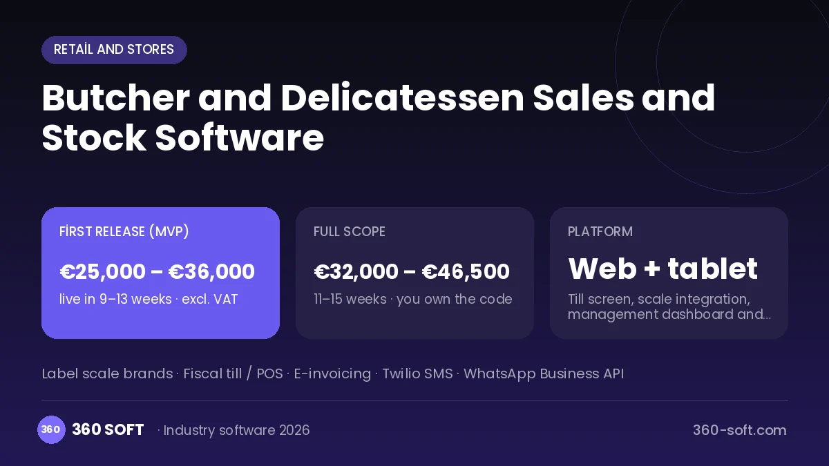 Butcher and Delicatessen Sales and Stock Software