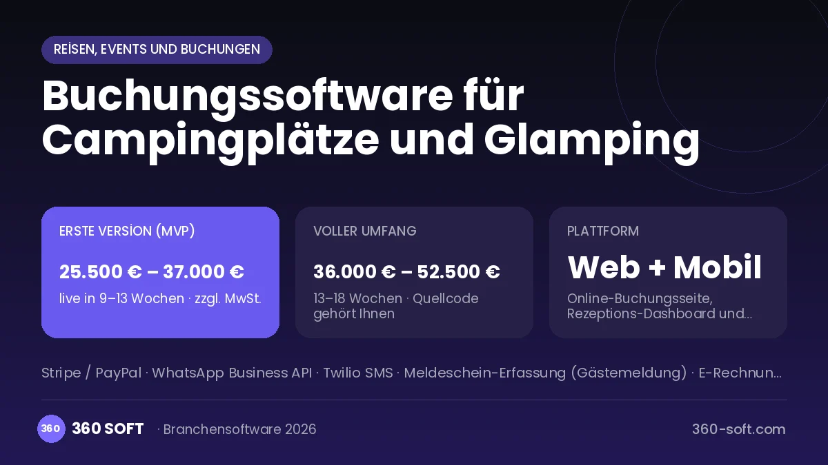 Buchungssoftware für Campingplätze und Glamping