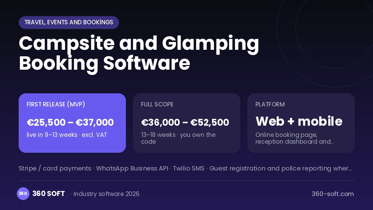 Campsite and Glamping Booking Software