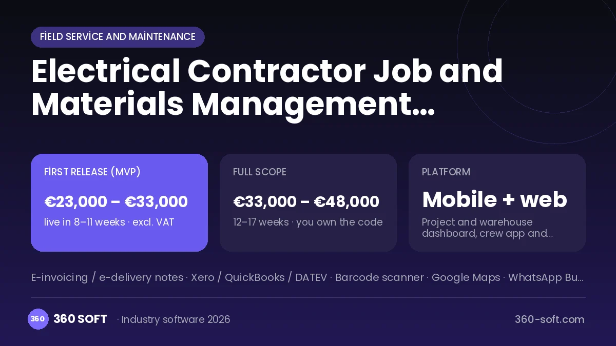 Electrical Contractor Job and Materials Management Software